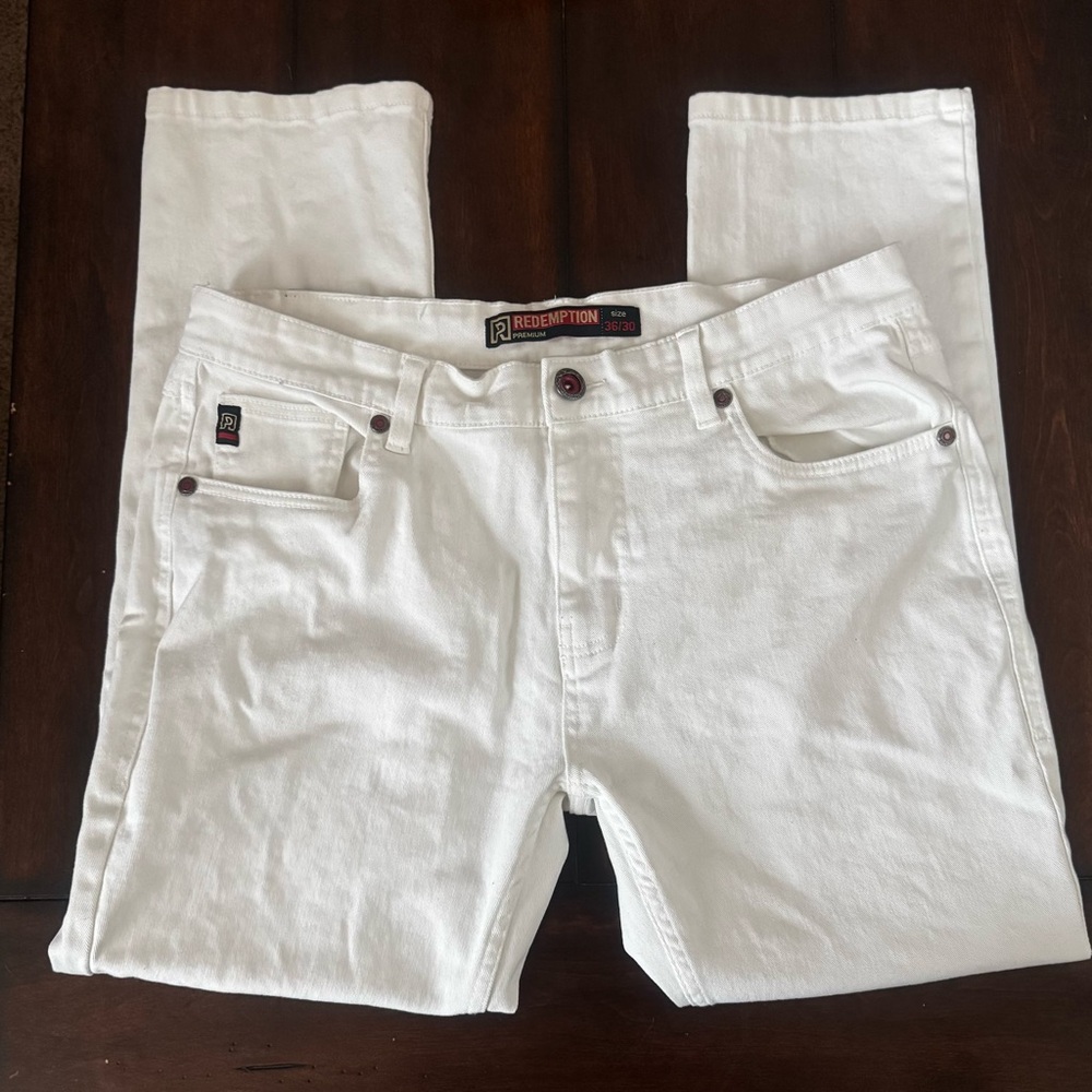 Redemption Denim Co. White Jeans 36 x 30 - Picture 2 of 7
